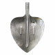 Лопата щебеночная с ребрами жесткости 350х330мм Рельсовая сталь